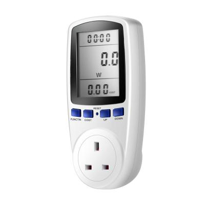 China UK USA Electricity Usage Monitor Socket Electricity Meter Energy Watt Watt Amps Meter Socket With Socket Single Phase Watt Hour Meter UM-02 for sale