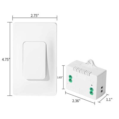 China Wholesale Waterproof RF 433 Kinetic Switches &Receivers No Battery Require Remote Control Waterproof Kinetic Switches 110V Wireless Switch for sale