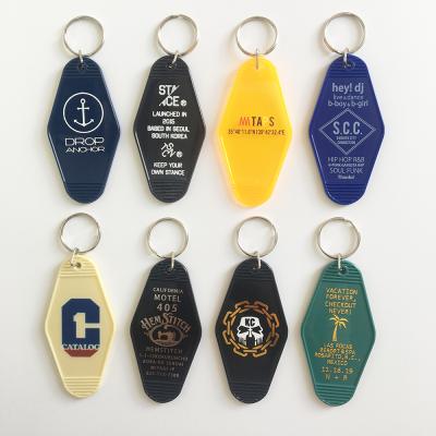 China Doors Custom Design Footprint Motel Promotion Item Key Chain Plastic Key Chain for sale