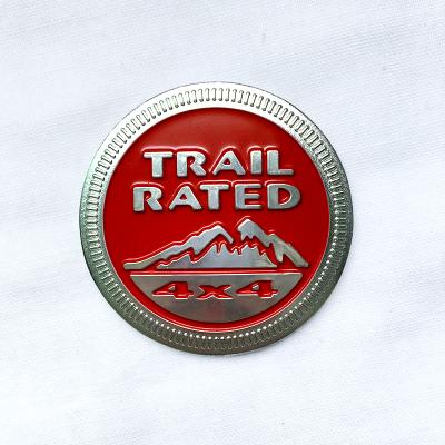 China Europe Wholesale Custom Design Metal Round Car Logo For Rated Trail Emblem for sale