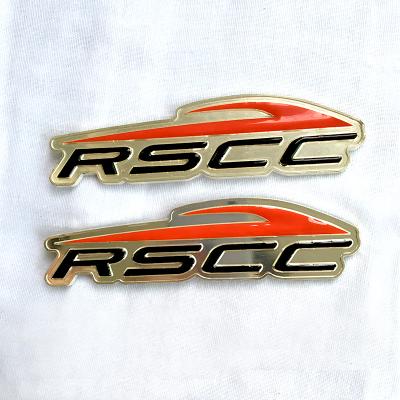 China Car Decoration RSCC Car Souvenir Emblem Accessory Sticker With 3M Tape for sale