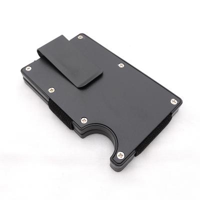 China Wholesale Normcore / Minimalist Aluminum Metal Credit Card Holder With Silver Clip for sale