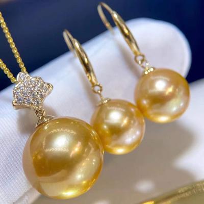 China CLASSIC 18k Gold Inlaid Natural Rich S925 18k Gold Edison Silver Plated Chain Pearl Dangle Earrings Free Shipping Wholesale for sale