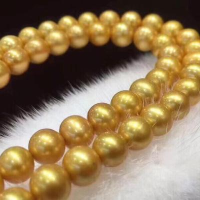 China High Quality Romantic Natural Freshwater Pearl Necklace Gold Slightly Flawless Free High End Corsage for sale