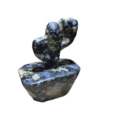 China Natural China Blue Point Stone Carved Cactus Home Office Decoration Can Bring Good Luck And Take Away Negative Energy for sale