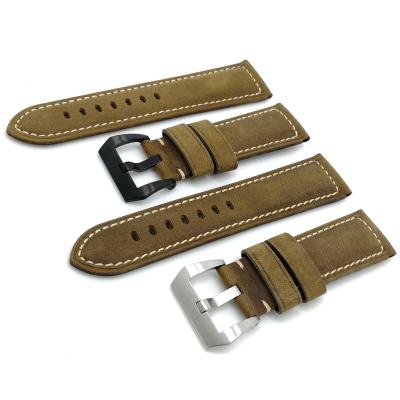 China High Quality Crazy Luxury Handmade Horse Leather Watch Strap Watch Bands Leather Band for sale