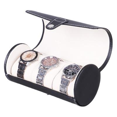 China Trendy Classic Vegan Leather Travel Watch Roll Organizer for sale