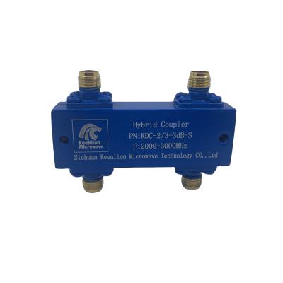 China 2000MHZ-3000MHZ 90 degree 3db hybrid bridge, microwave KDC-2/3-3dB-S for sale