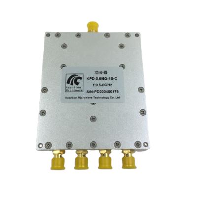 China 500-6000MHz 4ways power splitter KPD-0.5/6G-4S for sale