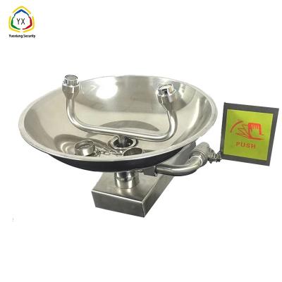 China Wall Mounted SS Safety Eye Wash Faucet With Stainless Steel for sale