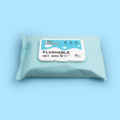 China Flushable Cleaning Cloths Eco Friendly Nonwoven Wet Cloths Biodegradable Wet Cloths for sale