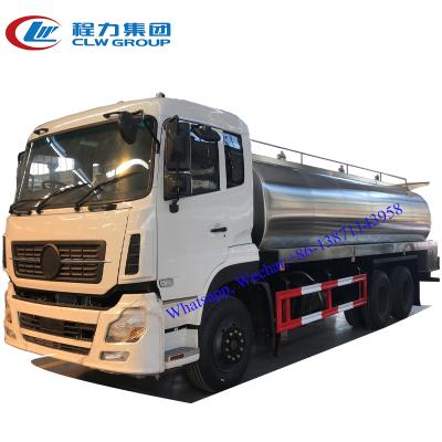 China 304-2B stainless steel milk tanker truck milk storage tank truck 20000 liters milk transporting truck for sale