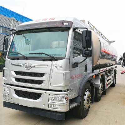 China Brand new carbon steel FAW fuel tanker distribution trucks oil transport fuel oil tanker on hot sale for sale