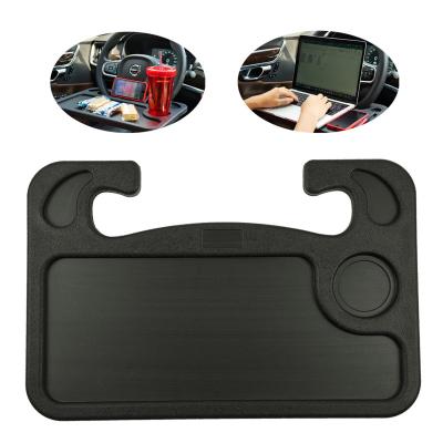 China Business Portable Tray Tables Car Steering Wheel Desk Tray/Luxury Good Quality Foldable Plastic Auto Rear Seat for sale