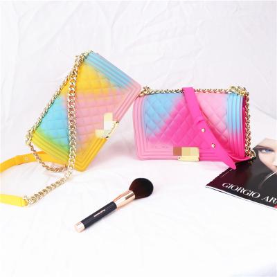 China Wholesale High Quality Women Bag PVC Jelly Purse Shoulder Handbag Jelly Bag Luxury Ladies Woman Handbags Candy 2021 for sale