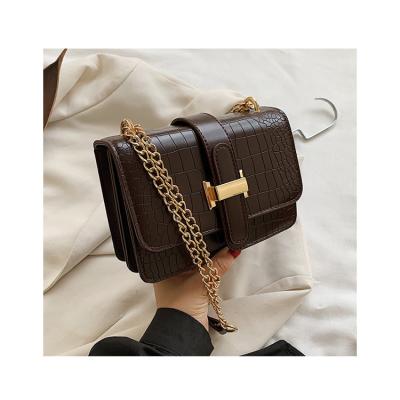 China China Women's Retro Crocodile Pattern Shoulder Bags Women's Purses and Purses Wholesale Chain PU Leather Handbag Ladies Purse for Women for sale