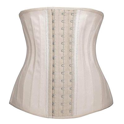 China 25 Bone Antibacterial Steel Curves Original Latex Invisible Hook Fitness Women Underbust Strap Waist Trainer Corset for sale