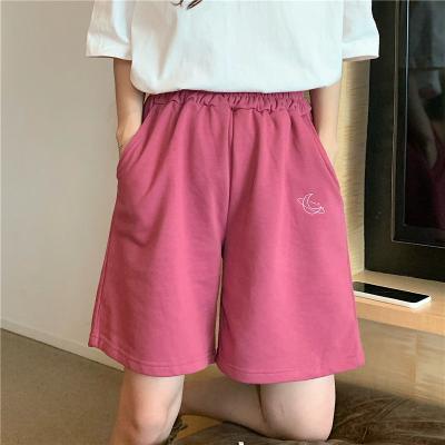 China Elasticity Embroidery Women's Shorts Shorts Colorful Simple Oversized Female Lovely Soft QUICK DRY Girls Students for sale