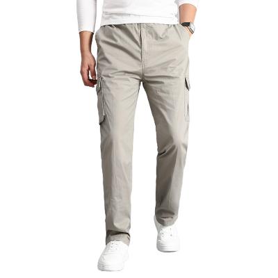 China New Arrival Multi Pockets Anti-Wrinkle Wide Leg Cargo Pants Refines Waist Elastic Light Weight Breathable Pants For Men for sale