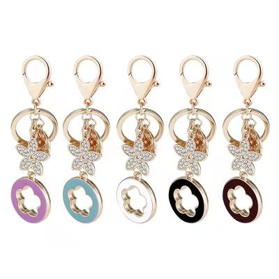 China Fashion Rhinestone Key Chain Bag Charm Women Handbag Keyfobs Car Key Holder Accessories Key Chain Creative Friends for sale