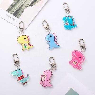 China Cartoon Acrylic Dinosaur Key Chain Acrylic Pendant Ackle Key Chain for sale