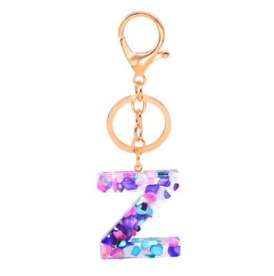 China 26 Letter Acrylic Cute Dangle Key Chain For Men Women Acrylic Key Chain A To Z Luxury Key Ring Charm Bag Accessories Gift Key Ring Holder for sale