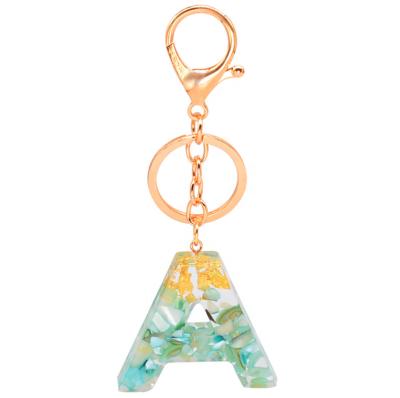 China Colorful Acrylic Letter A-Z Keychain Alphabet Initials Acrylic Key Chain For Women Bag Decor Fashion Jewelry Pendant Accessories for sale