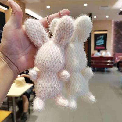 China Plush Kawaii Rabbit Bunny Cartoon Plush Toy Women Key Chain On The Phone For Backpacks Car Pendants Boy Girl Children Soft Stuffed Gift for sale