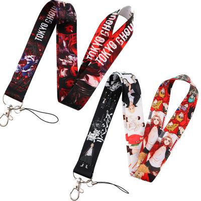 China Promotional Gift Cartoon Tokyo Ghoul Lanyard Keys ID Mobile Phone Neck Strap Toys Action Number Toy For Kids Collection Gift for sale