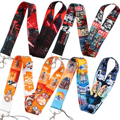 China Promotional Phone Rope Lanyard Cartoon Neck Strap Robot Key Chain Movies Gift For Keys ID Badge Holder Hang Rope Lariat Gifts for sale