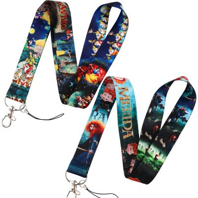 China Lanyard Pooh Bear Story ID Card Badge Holder Lanyard Pooh Bear Phone Rope Toy Promotional Key Chain Lasso Princess Neck Strap Cartoon Gift for sale