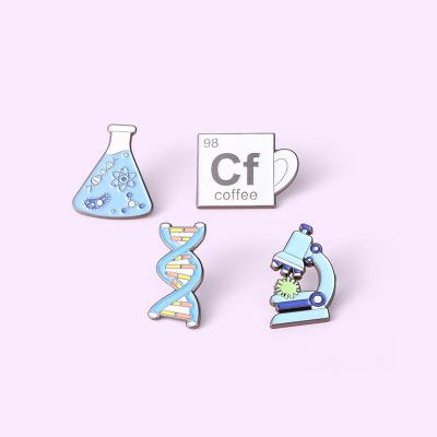 China art & Cell Science Chemistry Pharmacist Brooch Badge Lapel Jewelry Biological Experimental Microbial Collectable Gift For Friends for sale