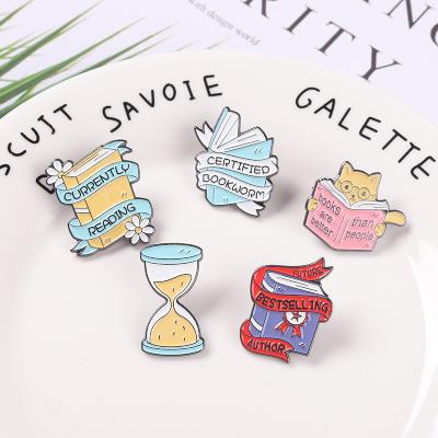 China art & Magician's Book Collectable Brooches For Women Bag Clothes Gothic Punk Pin Badge Jewelry Gift Wholesale Lapel Pins for sale