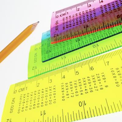 China New Style Student 020 School Candy Color Custom Plastic Ruler Creative Transparent Ruler For Student for sale