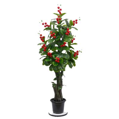 China Wholesale Artificial Red Plant Home/Hotel/Garden/Office Tree Money Fruit Decoration YD29346-3 For Home Office Hotel Decoration for sale