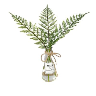 China Indoor Environment Modern Decoration Artificial Fern Leaves Grass Bonsai Plastic for sale