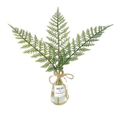 China YD8608 Modern Cheap Artificial Real Touch Fern Plastic Leaves Foliage For Home Wedding Bouquet Decoration for sale