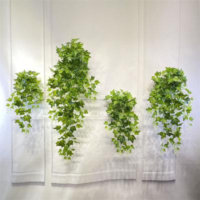 China Minimalist OEM Wall Hanging Artificial Green Leaves Artificial Ivy Vines Wall Decoration For Restaurant Garden for sale