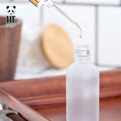 China 4oz Clear Boston Cosmetic Round 120ml Frosted Glass Bottle With Dropper for sale