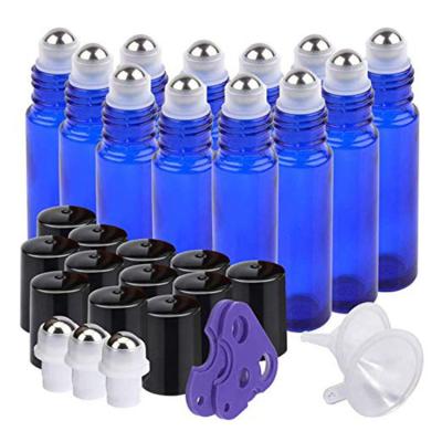 China High Quality Blue Color 10ml Personal Care Essential Oil Fragrance Roll On Bottles Wholesale for sale