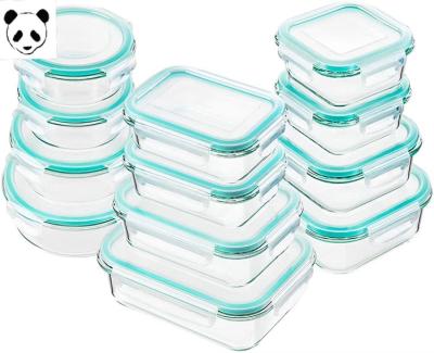 China Microwavable Glass Food Box of 9 Pack Glass Food Containers with PP Lids - BPA Free and Leak Proof (9 Lids and 9 Containers) for sale