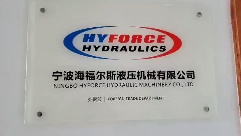 Verified China supplier - Ningbo Hyforce Hydraulic Machinery Co., Ltd.