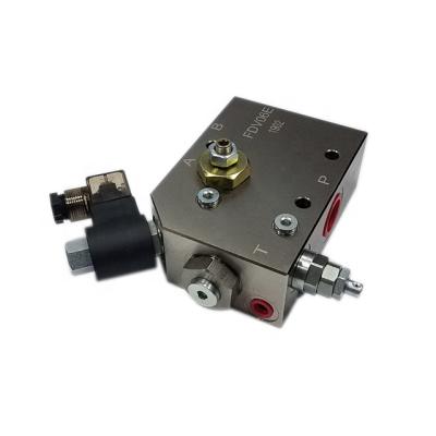 China FDV06 Series Steel 3 Way Flow Pressure Compensated Regulators with Solenoid Control and Relief Valve for sale