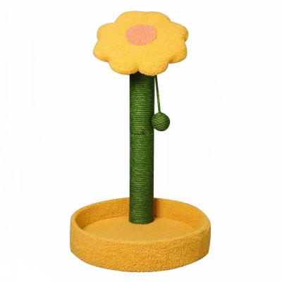 China 2022 Hot Selling Viable Cat Scratcher Toys Furniture Flower Cat Tree House Easy Assemble Cat Climbing Tree for sale