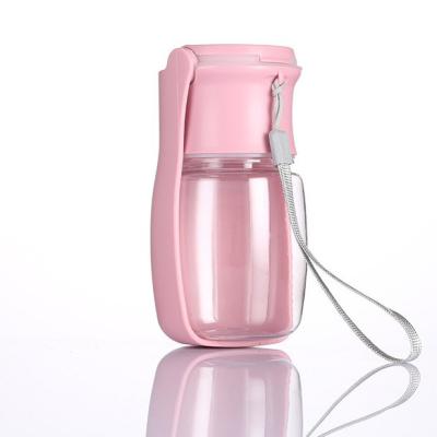 China Sustainable Fashion Customized ABS Leak Proof Dog Portable Water Bottle Outdoor Walking Travel Pet Water Bottle Feeder for sale