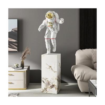 China Europe Astronaut Popular Decoration Astronaut Resin Marble Sculpture For Indoor Home Decoration for sale