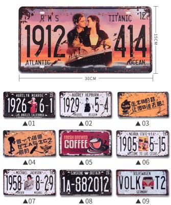 China Europe popular design quality sublimation car custom embossed aluminum license plate best for decor souvenir tourist license plates for sale