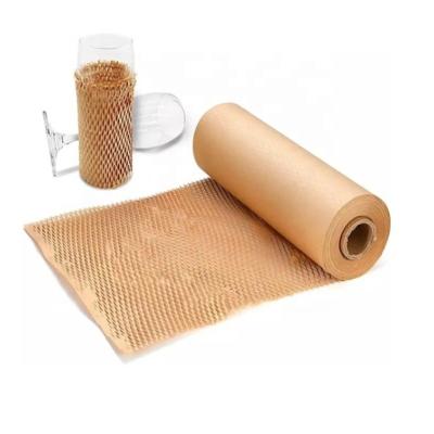 China Recycled Damping Protective Materials Honeycomb Kraft Wrapping Paper Wrapping Paper Roll for sale