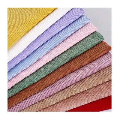 China 100%Polyester Anti-Static Knitted Solid Velvet Fabric Corduroy Fabric For Panty Or Upholstery Women Cover for sale