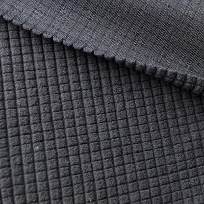 China New design anti-static 100% polyester velboa embossed upholstery fabric checkered pattern textiles fabric for sale